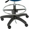 Global Industrial ESD Stool - Fabric, Navy, Armless, Mid Back 695535BL